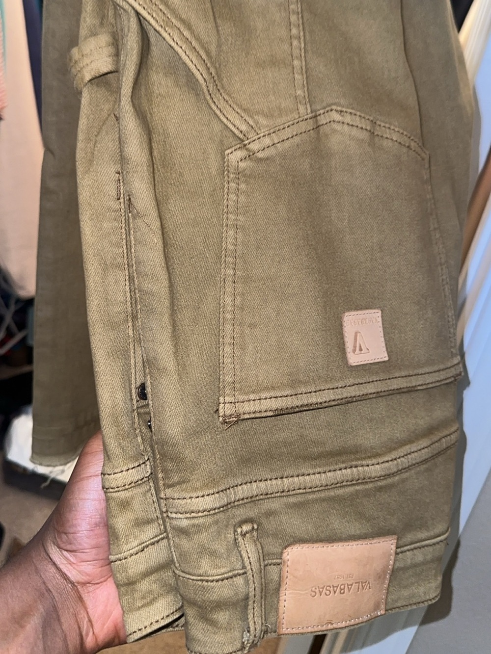 Valabasas Khaki Carpenter Stack Flare Jeans 32
